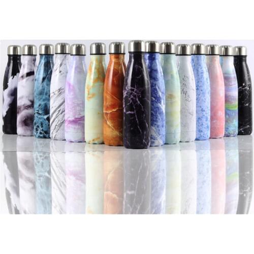 500ml Double Wall Insulated Vacuum Flask Stainless Steel Thermos Flowers Sport Water Bottles For Girls Coffee Tumbler Mug