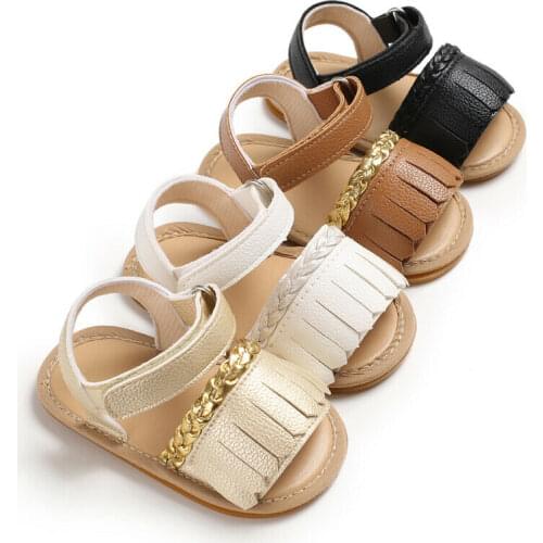0-18M Newborn Infant Baby Girls Shoes Tassel Pu Leather Toddler Baby Girl Sandals Summer