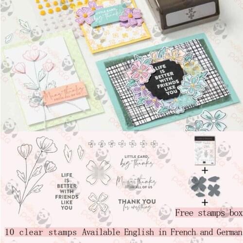 FLOWERS Metal Cutting Dies and Stamps Stencils for DIY Scrapbooking Photo Album Decorative Embossing DIY Paper Cards Cut Die