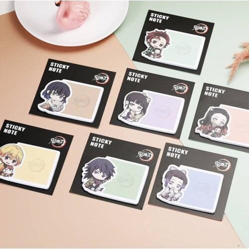 Demon Slayer Kimetsu No Yaiba Sticky Note adhesive Notepad It Memo Pad sketchbook Office Supply School Stationery kids gift