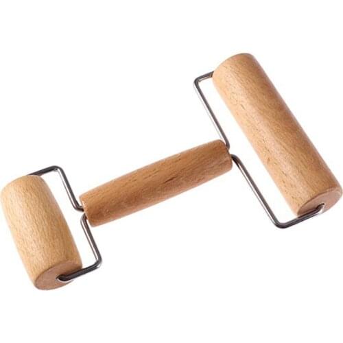 Wooden Pastry Pizza Roller Rolling Pin T Shape Dough Roller for Baking Cooking Tool and Diamond Painting Roller