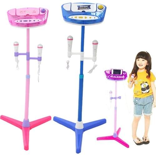 Children Kids Mic Karaoke Machine Set Adjustable Sing Toy Microphones Music Developmental Play Toys Set Gift Xmas