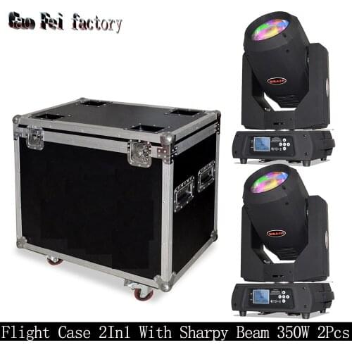 Availability Of The Flight Cases 2In1 With Professional DJ Stage Lights Sharpy Beam 350W Lyre DMX 17R Moving Head Lamp