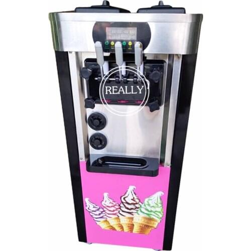 Hot sale The 3 favors sofe ice cream machine talian Pink color soft serve ice cream maker for sale
