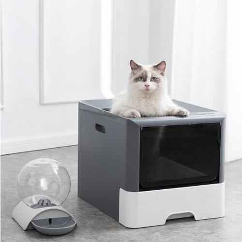 Cat Litter Box Drawer Type Cats Toilet Deodorizing Kitten Bedpans Anti-splash Fully Enclosed for Cat Tray Litter Box