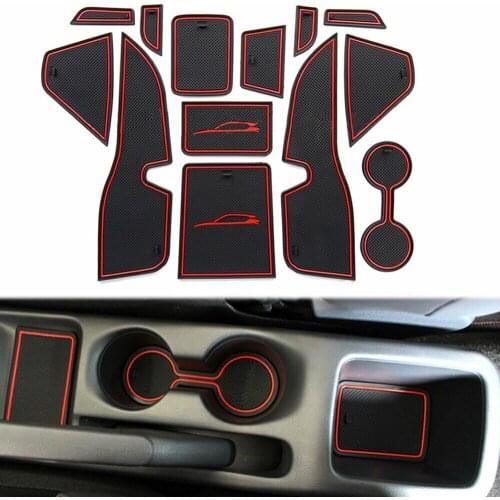 Car Gate slot mats For NISSAN KICKS Car Interior Door Pad/Cup Dust mats Door Slot Mat
