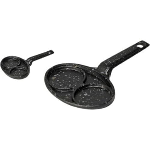1:12 Scale Doll House Mini 2 Holes Frying Pans Cooking Pot Cookware Simulation Baby Doll Kitchen Scenery Decor