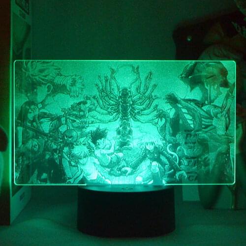 Old Style 3D Picture Lamp of Anime Hunter x Hunter Laser engraved Acrylic Lighting Photo Cool Gift for Otaku Friends Bedroom LED