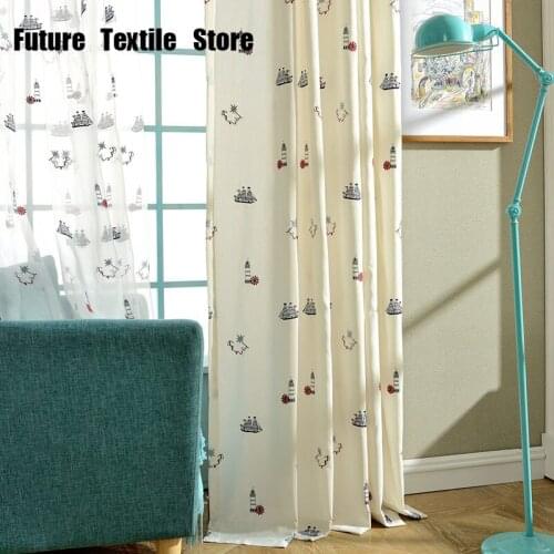 2021 New Cotton and Linen Curtain Embroidery Curtain Eugen Curtain European Light Luxury Curtain Living Room Bedroom Finished