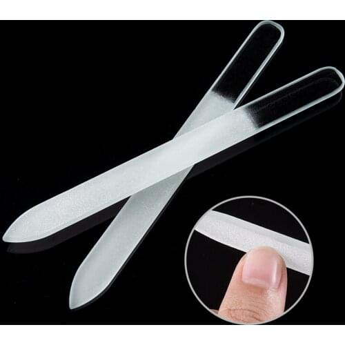 Nail Art Files Clear Crystal Glass File Professional Durable Buffing Sanding Tips Manicure Tools Portable Manicure Tools Salon