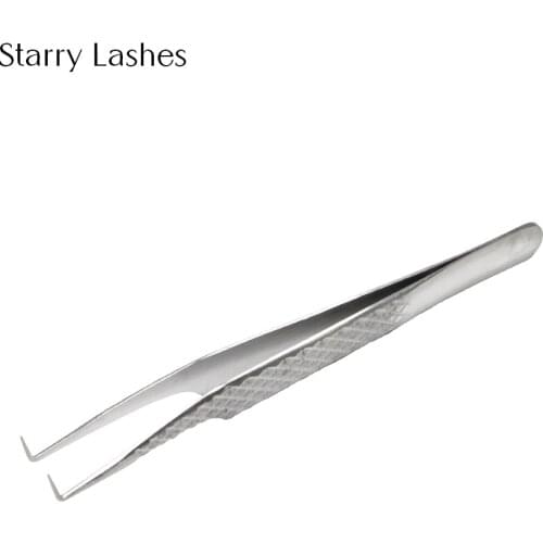 Eyelash Extension Tweezers 90 Degrees Volume Lashes Stainless Steel Accurate Tweezer Non-magnetic Eyelashes Tools Makeup