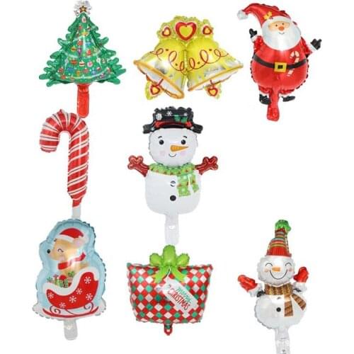 Christmas Balloon Christmas Eve Decoration Cartoon Balloon Mini Christmas Tree Christmas Snowman Aluminum Film Balloon