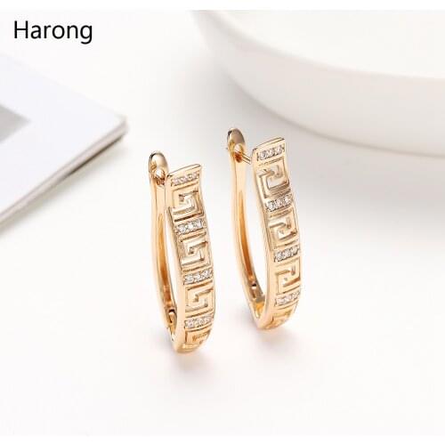 1 Pair Copper Crystal Zirconia Earrings Gold Color Luxury Small Stud Earrings Aesthetic Womans Jewelry For Wedding Accessories