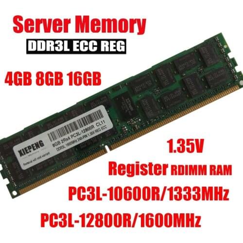 Server memory DDR3L 4GB 8GB 1333 1600MHz ECC REG 16GB ddr3 PC3L-12800R Register RDIMM RAM for server and X58 X79 motherboard