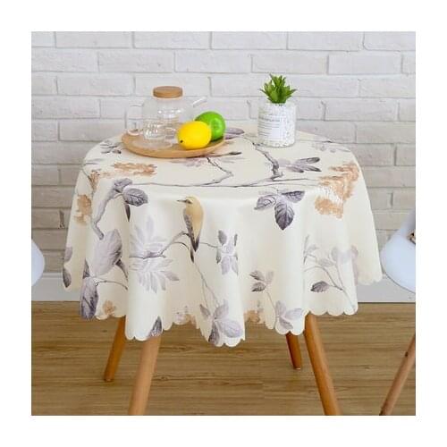 Modern Round Tablecloth Cotton Linen Nordic Style Solid Color Home Decoration Kitchen Dining Table Round Living Room Table cloth
