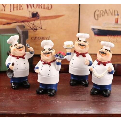 Rural retro Cafe Restaurant Chef Home Furnishing ornament home decor gifts cook figure chief statue kitchener statuette gift