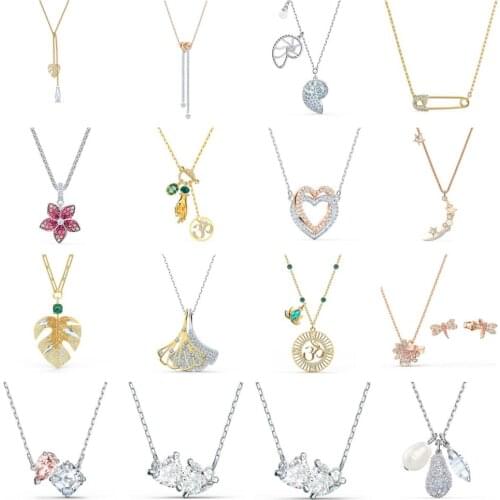 High Quality Original SWA Necklace with Original Engraved Woman Fashion Jewelry Gift Party Party Jewelry Free Shipping