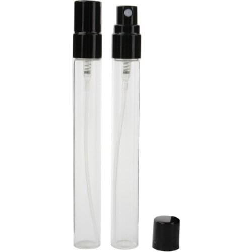 100pcs/Lot 10ml Glass Perfume Bottle 1/3 OZ Empty Cosmetic Sprayer Container Mini Refillable Makeup Packaging Atomizer