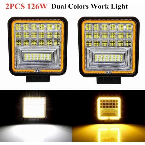 126W LED Work Light Offroad LED Light Bar Spot Flood Car 4WD Truck Tractor Boat Trailer 4x4 SUV ATV 12V 24V car lamp