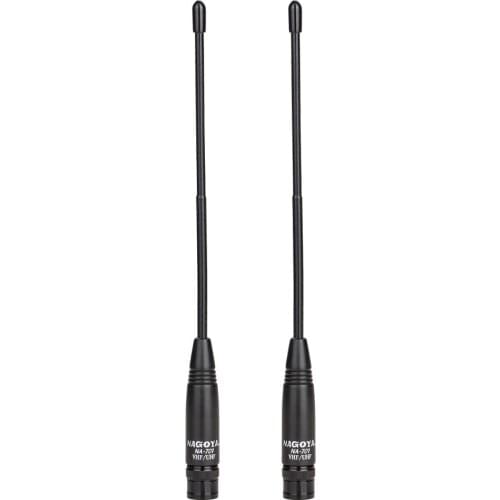 2Pcs Nagoya NA-701 BNC 144/430Mhz Dual Band High Gain Antenna 2.15dB NA701 For ICOM Yeasu Kenwood Walkie Talkie Two Way Radio