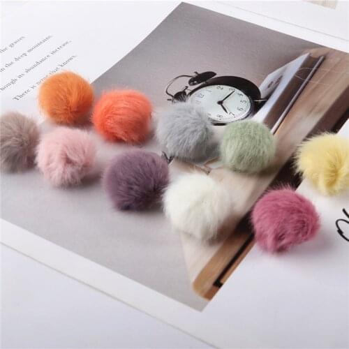 20Pcs 2.5cm Imitation Mink Hair Plush Balls DIY Craft Supplies Earrings Pendant Embellishments Hair Accessories Pompoms Material
