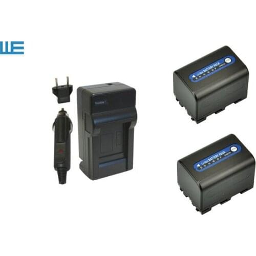 2x NP-QM70D, QM71D, NP-QM71, NP-FM70 QM71 QM70 FM71 FM70 Batteries+ Charger for Sony CD-TRV107, CCD-TRV108,TRV118,TRV128,TRV138