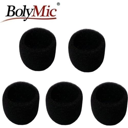Bolymic Inner Mic Cover Microphone Foam Cover Windscreen for Shure SM58 PG58 BETA58 Vocal Handheld Black 5 Pack