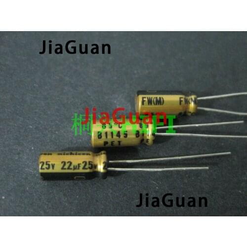 50pcs NEW NICHICON FW 22UF 25V 5X11MM audio 22uf/25v Electrolytic Capacitor 25V22uF filter amplifier 25v 22uf