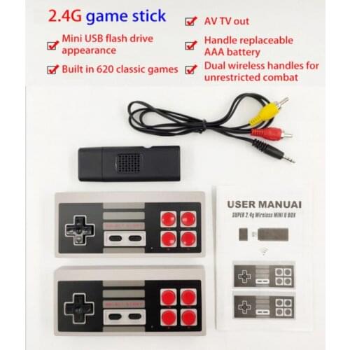 Built-In 620 Games Mini TV Game Console 8 Bit Retro Classic AV 720P Handheld Gaming Player AV Output Video Game Console