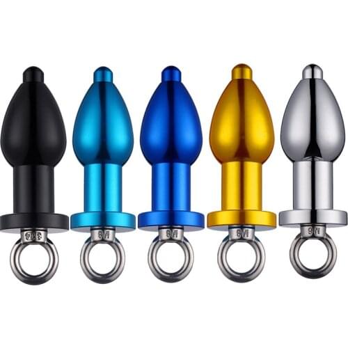 Adult Products Enema Anal Plug Backyard Irrigator Hollow Anal Plug Dual-purpose Stainless Steel Anal Plug Pull Ring Removable