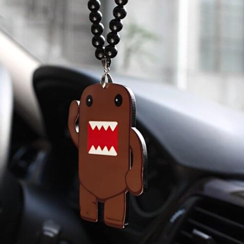 Car Pendant Acrylic Funny Domo-Kun Rock JDM Rear View Mirror Charms Ornaments Automobile Trim Hanging Suspension Car accessories