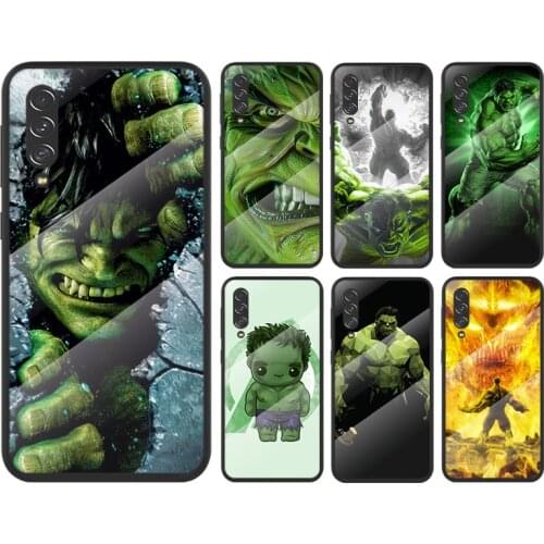 Marvel Hulk For Samsung Galaxy A91 A81 A72 A71 A52 A51 A41 A31 A21S A11 A01 Tempered Glass Cover Phone Case