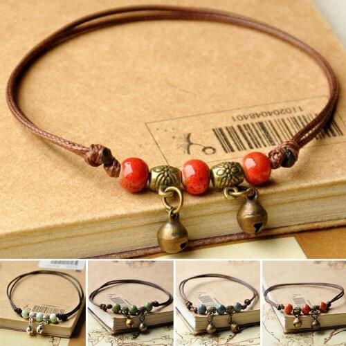 Ethnic Artificial Ceramic Beads Anklet Summer Barefoot Beach Ankle Leg Chain Bracelet For Girlfriend Women Jewelry Bracelet