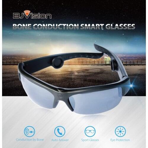 Vision 6B Headset Sunglasses Bluetooth Glasses Music Microphone Bone Conduction Open type headset With 3 different color lenses