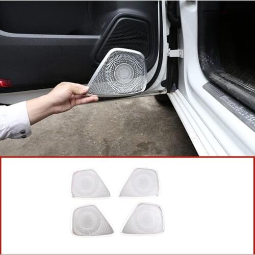 4 Pcs Aluminum Alloy Car Door Speaker Cover Panel Trim Accessories Fit For Mercedes Benz B GLB Class W247 X247 2019-2020