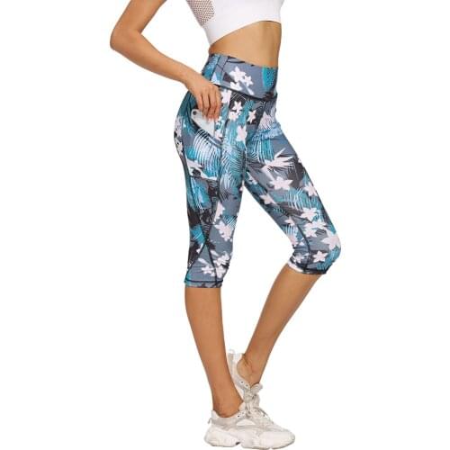 Summer New Style Womens Slim Thin Leisure Fitness Sports Pockets Cropped Pants