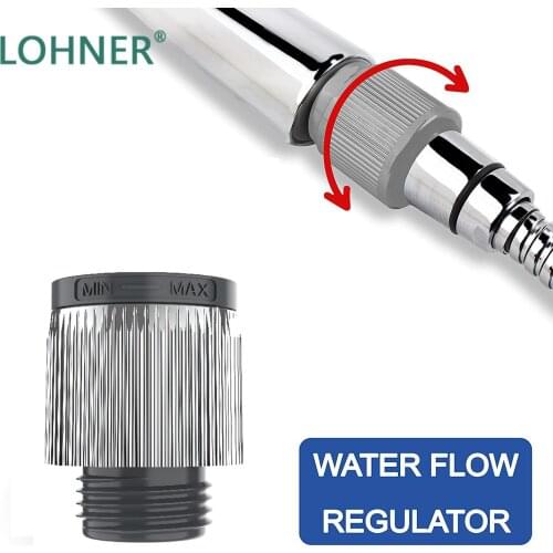 Lohner Screw-in Shower Head Water Flow Regulator Water Pressure Adjustment Self Cleaning Drip Regulator Bathroom Accessories