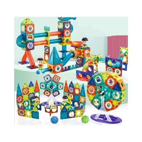 Magnet Maze Ball Track Magnetic Designer Construction Set Model & Building Toy Magnetic Blocks Educational Toys For Children
