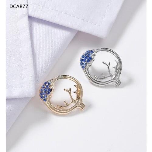 Cute Enamel Eyeball Blue Crystal Brooch Nurse Doctor Uniform Lapel Pins Fashion Jewelry Medical Badge Alloy Pin for Friend Gift