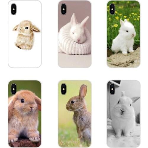 Cute white Bunny For Xiaomi Redmi Note 3 4 5 6 7 8 Pro Mi Max Mix 2 3 2S Pocophone F1 Accessories Phone Shell Covers