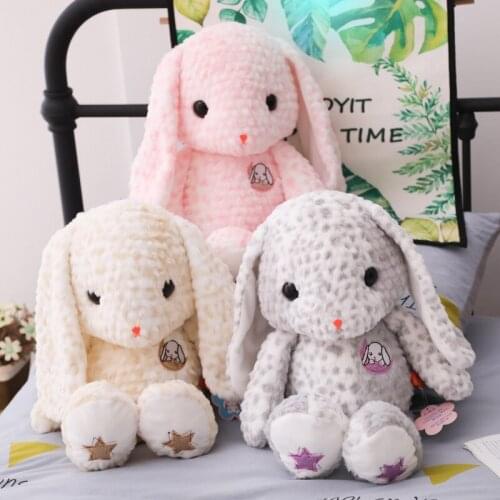 Cute 25/35/50cm plush rabbit with long ears stuffed soft Pillow nice Bed decoration good quality christmas birthday for lover