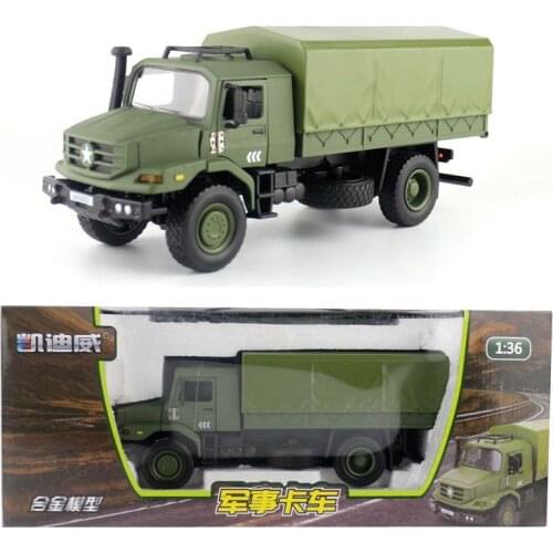 Cadeve Model 1:36 Military Truck Alloy Toy Model Off-road Heavy Duty Freight Truck Collection Gift Box