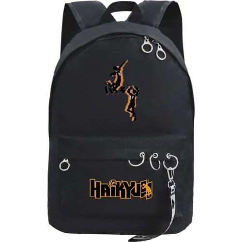 Fashion Girl College School Bag Casual Haikyuu!! Women Backpack Striped Book Packbags for Teenage Travel Shoulder Bag Rucksack