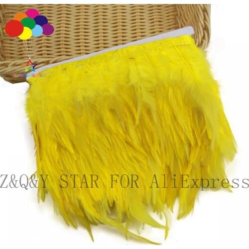Natural white feathers 4-6 inches dyed yellow DIY craft accessories clothing accessories feather