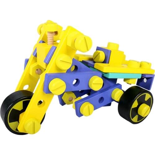 Educational STEM Learning Toy for Kids, Construction Engineering Building Blocks Set - Car Motorbike