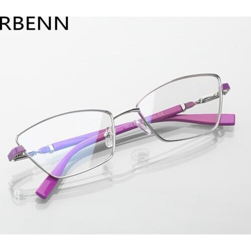 RBENN New Small Cat Eye Anti Blue Light Glasses Women Metal Frame Blue Rays Blocking Computer Gaming Eyewear Custom Prescription