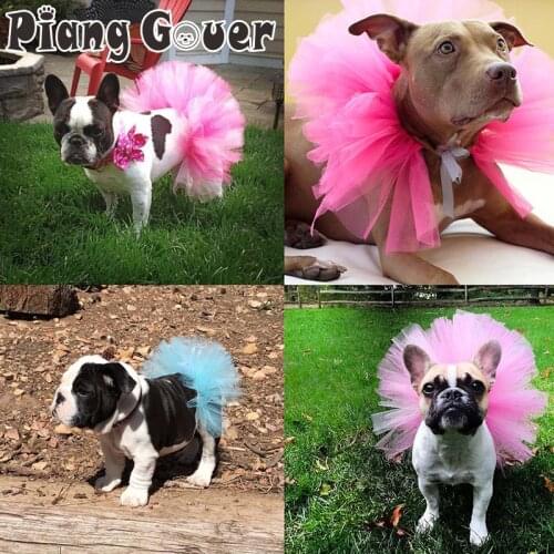 Mesh Dog Tutu Skirt Christmas Princess Pet Skirts Tulle Soft Cosplay Bulldog Dress For Small Pet