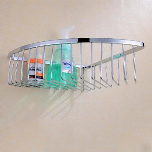 Bathroom Caddies Stainless Steel Corner Shower Wire Wall Basket Shelf 09-004