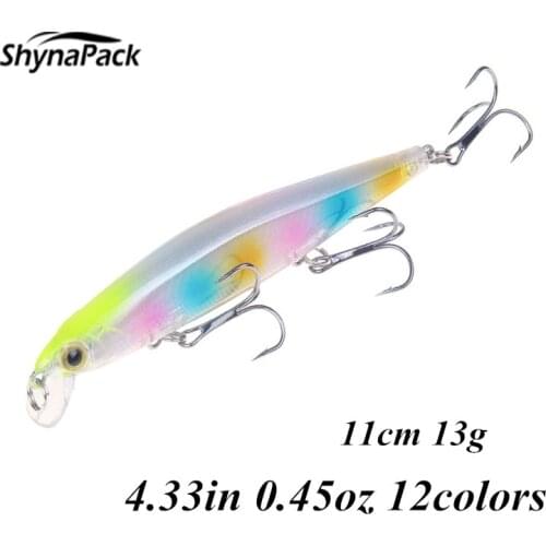 11Cm/13G Minnow Wobbler Crankbaits Saltwater Lures Jerkbait Sinking Whopper Floating Tackle Trolling Lure Isca Artificial