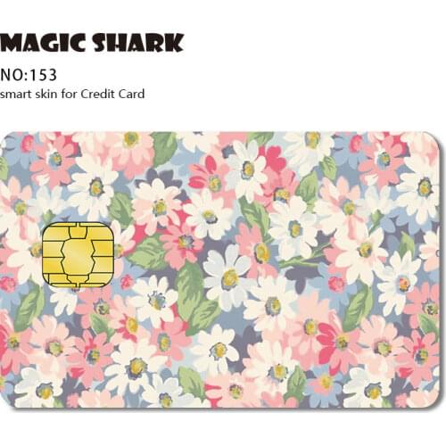 Magic Shark Stereo Cute Bear Flower Cartoon 3M PVC No Fade Sticker Film for Credit Debit Card